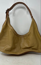 Load image into Gallery viewer, Kate Landry Womens Brown Leather Shoulder Strap Pockets Zip Top Lined Hobo Bag