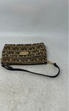 Load image into Gallery viewer, Michael Kors Womens Brown Signature Print Outer Pocket Shoulder Handbag