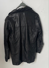 Load image into Gallery viewer, D'Antilope Mens Black Leather Long Sleeve Button-Front Jacket Size XL