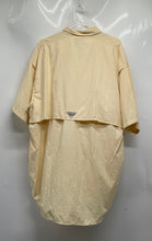 Load image into Gallery viewer, Columbia Mens Yellow Collared Short Sleeve Button-Up Shirt Size XL