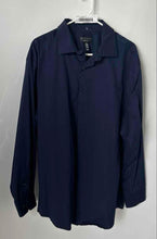 Load image into Gallery viewer, Alfani Mens Blue Long Sleeve Collared Regular Fit Dress Shirt Size XL 17-17.5