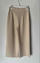 Load image into Gallery viewer, Zara Womens Beige High-Waist Wide Leg Cropped Pants Size XS
