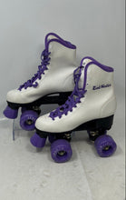 Load image into Gallery viewer, Seneca Girls Rink Master 7040N White And Purple Lace-Up Roller Skates Size 4