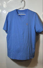 Load image into Gallery viewer, Psycho Bunny Mens Blue Pima Cotton Short Sleeve Crew Neck Pullover T-Shirt Sz 6
