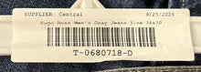 Load image into Gallery viewer, Hugo Boss Mens Gray Denim Dark Wash Button Fly Front Straight Leg Jeans Sz 34x30