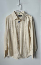Load image into Gallery viewer, Softbusiness Mens Beige Long Sleeve Collared Button-Up Shirt Size Large