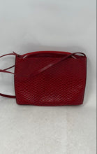 Load image into Gallery viewer, Abraham & Straus Womens Red Animal Print Leather Crossbody Purse