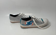 Load image into Gallery viewer, Foco Womens Multicolor Miami Dolphins Lace-Up Glitter Sneakers Shoes Size 6