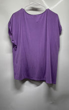Load image into Gallery viewer, Worthington Womens Lilac Roll-Tab Short Sleeve Blouse Top Size XL