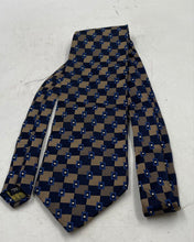 Load image into Gallery viewer, Valentino Mens Blue Brown Printed Adjustable Pointed Tie