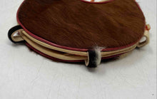 Load image into Gallery viewer, Traditional Spanish Brown White Bota Bag Goat Skin Wine Flask Fur Trim Boot