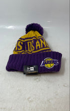 Load image into Gallery viewer, New Era Mens Yellow Purple Los Angeles Lakers NBA Basketball Beanie Hat One Size