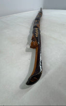 Load image into Gallery viewer, Hand Carved Brown Long Wooden Jamaica Souvenir Walking Cane
