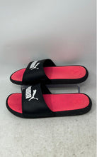 Load image into Gallery viewer, Puma Girls Cool Cat Black Pink Slip-On Open Toe Slide Sandals Size 7