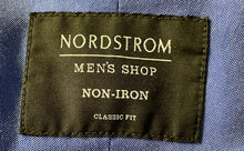 Load image into Gallery viewer, Nordstrom Mens Blue Long Sleeve Non-Iron Classic Fit Dress Shirt Size 15.5