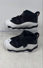 Load image into Gallery viewer, Nike Kids Jordan 6 Rings White Black Round Toe Lace-Up Sneaker Shoes Size 7C