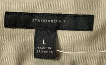 Load image into Gallery viewer, Banana Republic Mens Khaki Collared Standard Fit Button-Up Shirt Size L With Tag