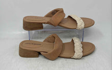 Load image into Gallery viewer, Lucky Brand Womens Razilla Beige Brown Leather Slip-On Slide Sandals Size 10M