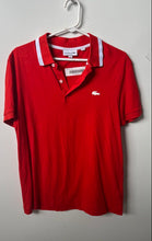 Load image into Gallery viewer, Lacoste Mens Red Cotton Short Sleeve Collared Regular Fit Polo Shirt Size M