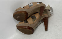 Load image into Gallery viewer, Michael Kors Womens Carla Brown Leather Open Toe Platform Sandals Size 4.5 M