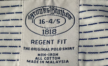 Load image into Gallery viewer, Brooks Brothers Mens White Striped Cotton Regent Fit Non-Iron Dress Shirt Sz 16