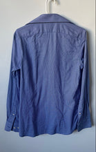 Load image into Gallery viewer, Banana Republic Mens Blue Printed Long Sleeve Button-Up Shirt Size Small