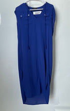 Load image into Gallery viewer, J.Crew Womens Blue Tie Neck Sleeveless Pullover Hi-Low Hem Shift Dress Size XXXS