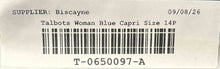 Load image into Gallery viewer, Talbots Womens Blue Sailor Side-Zip Wide-Leg Cropped Jeans Pants Size 14P