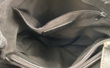 Load image into Gallery viewer, Fossil Womens Black Zipper Inner Pockets Double Braided Strap Shoulder Bag