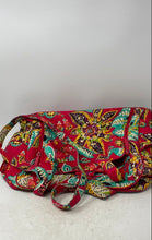 Load image into Gallery viewer, Vera Bradley Womens Commuter Red Flower Print Double Handle Zip Top Tote Bag