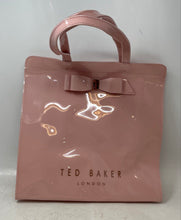 Load image into Gallery viewer, Ted Baker London Womens Pink PVC Front Bow Shoulder Strap Medium Tote Bag