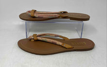 Load image into Gallery viewer, Lauren Ralph Lauren Womens Beige Open Toe Slip-On Flip Flop Sandals Size 9B