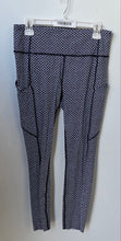 Load image into Gallery viewer, Lululemon Womens Black White Pull-On Activewear Cropped Leggings Size 10