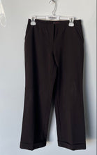 Load image into Gallery viewer, New York & Company Womens Brown Cuffed Straight-Leg Dress Pants Size 6P