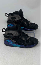 Load image into Gallery viewer, Nike Kids Air Jordan 8 Retro Black Purple Blue Lace-Up Sneakers Shoes Size 3Y