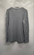 Load image into Gallery viewer, Tommy Hilfiger Womens Gray Polka Dot Cotton Long Sleeve Pullover Sweater Size L