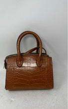 Load image into Gallery viewer, Unbranded Womens Brown Croc Embossed Shoulder Strap Top Handle Mini Satchel Bag