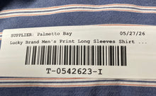 Load image into Gallery viewer, Lucky Brand Mens Blue Striped Long Sleeve Dress Shirt Size Large