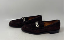 Load image into Gallery viewer, Brassboot Mens Brown Suede Slip-On Round Toe Block Heel Loafer Shoes Size 9