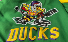 Load image into Gallery viewer, Mens Green NHL Anaheim Ducks Greg Goldberg #33 Long Sleeve Hockey Jersey Size S