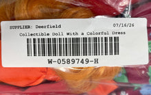 Load image into Gallery viewer, Red Headscarf Green Eyes Fashion Doll Collectible With A Colorful Floral Dress