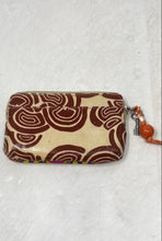 Load image into Gallery viewer, Fossil Key-Per Womens Multicolor Printed Coated Canvas Zipper Wristlet Wallet