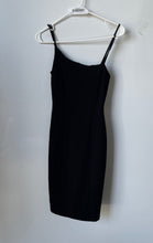 Load image into Gallery viewer, Lulus Womens Black Square Neck Sleeveless Back Zip Sheath Dress Size XS