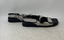 Load image into Gallery viewer, Ann Taylor Womens Black White Open Toe Hook & Loop Sport Sandals Size 8