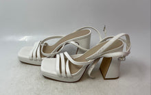 Load image into Gallery viewer, Limelight Womens Gennie White Leather Open Toe Block Platform Heels Size 7M