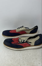 Load image into Gallery viewer, Cole Haan Mens LunarGrand Blue Red Beige Wingtip Leather Oxford Shoes Size 9.5M