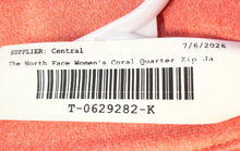 Load image into Gallery viewer, The North Face Womens Coral Long Sleeve Quarter Zip Pullover Jacket Size Small