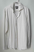 Load image into Gallery viewer, Hugo Boss Mens White Collared Long Sleeve Slim Fit Dress Shirt Size 17