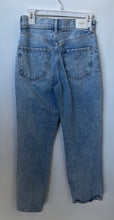 Load image into Gallery viewer, Express Womens Blue Light Wash Distressed Denim Mom Jeans SIZE 00