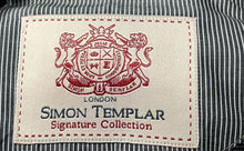 Load image into Gallery viewer, Simon Templar Mens Gray Striped Long Sleeve Collared Button-Up Shirt Size XL
